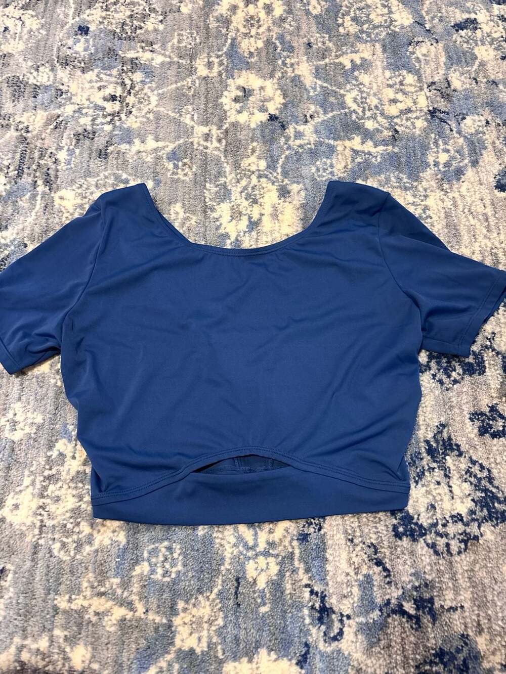 Avia Athletic Crop Top Size M 8-10 Blue Workout